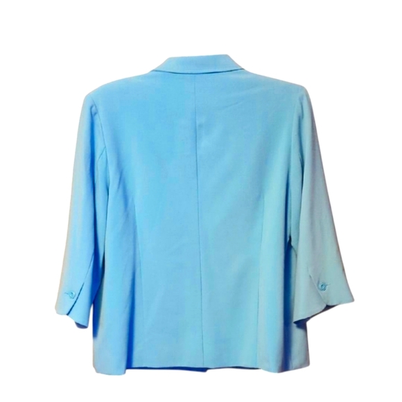 Beautiful Dressbarn Spring Blue Blazer Relaxed Fit Jacket, 2X, NWT - Picture 8 of 11